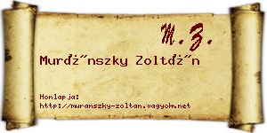 Muránszky Zoltán névjegykártya