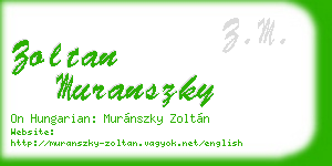 zoltan muranszky business card